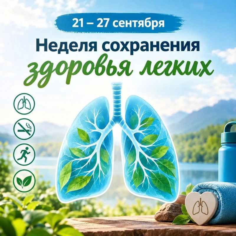 С 21 по 27 сентября - Неделя сохранения здоровья лёгких
